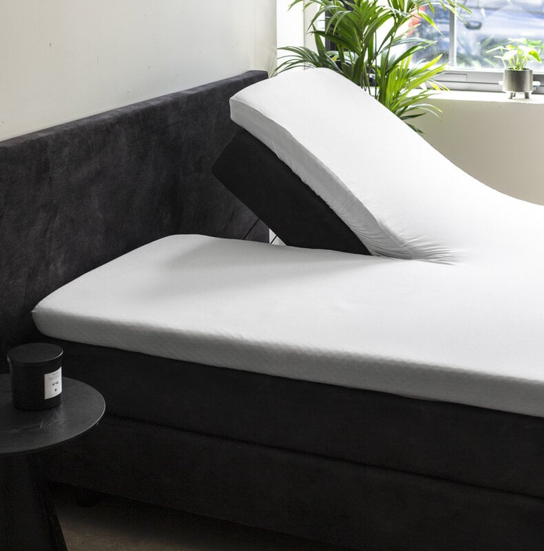 Dekbed Discounter Splittopper Hoeslaken - Egyptisch Katoen Stretch - Wit