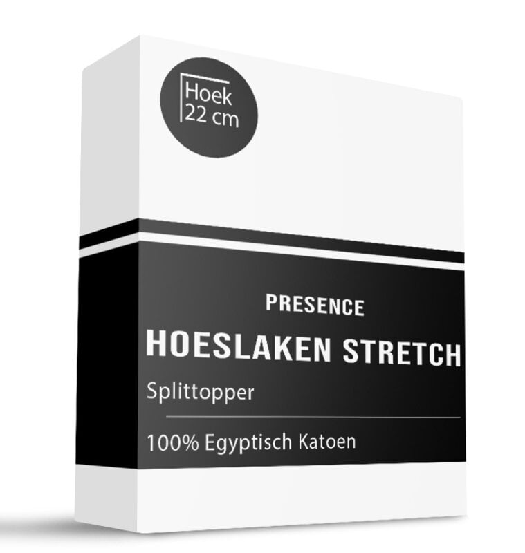 dekbed discounter Splittopper Hoeslaken - Egyptisch Katoen Stretch - Wit
