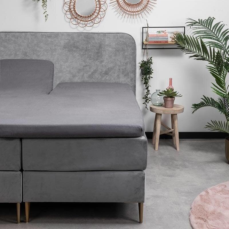 Dekbed Discounter Splittopper Hoeslaken - Flanel - Antraciet