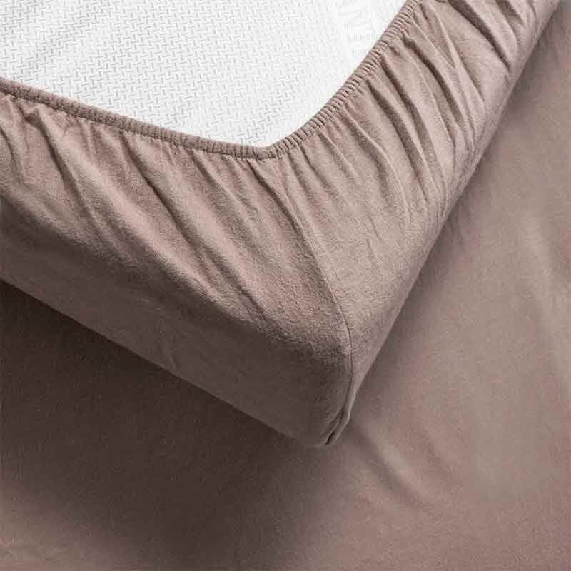 Dekbed Discounter Splittopper Hoeslaken - Flanel - Taupe