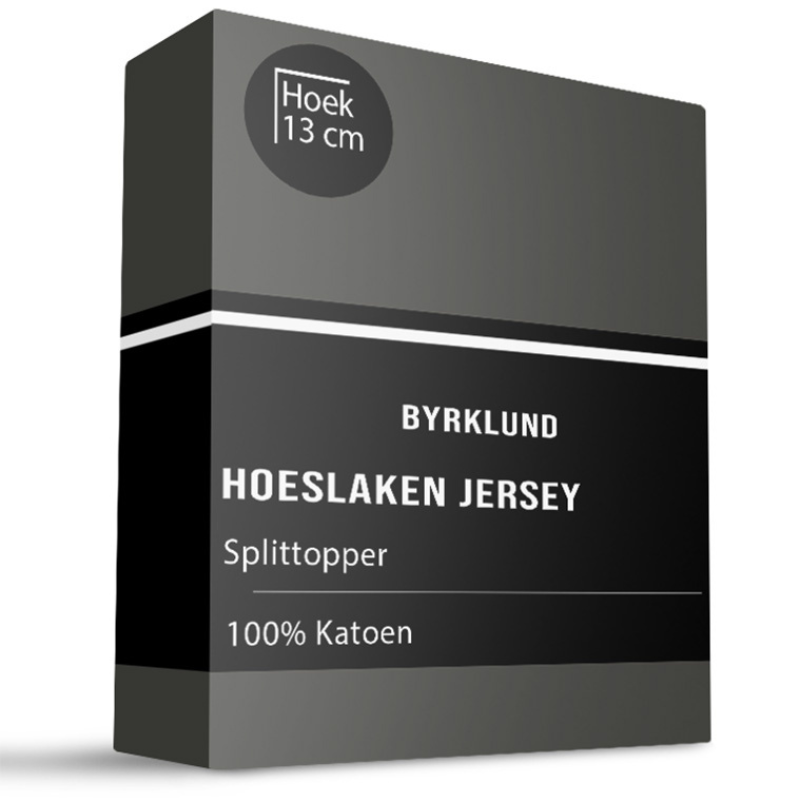 dekbed discounter Splittopper Hoeslaken - Jersey Stretch - Antraciet