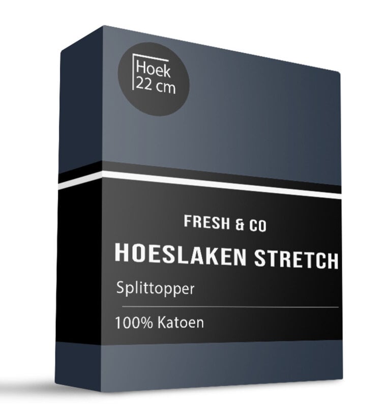 dekbed discounter Splittopper Hoeslaken - Katoen Jersey Stretch- Navy