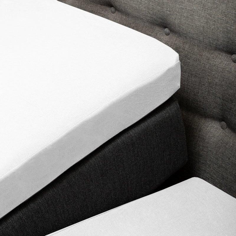 Dekbed Discounter Splittopper Hoeslaken - Katoen Jersey Stretch - Wit