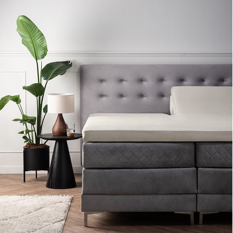 Dekbed Discounter Splittopper Hoeslaken - Satijn - Creme