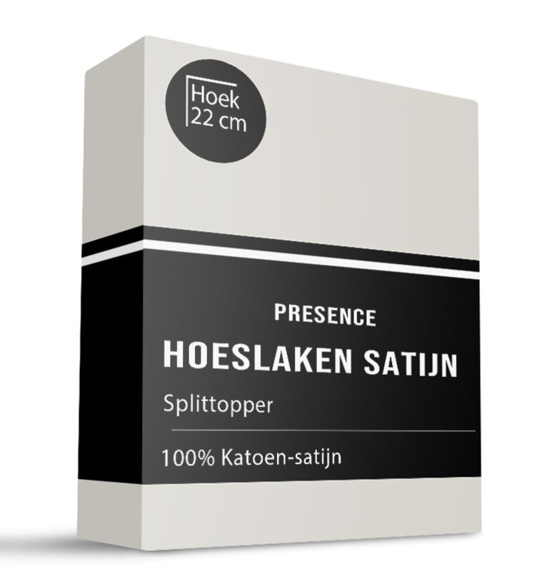 dekbed discounter Splittopper Hoeslaken - Satijn - Creme