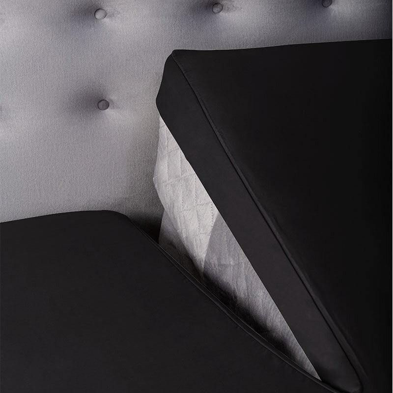 Dekbed Discounter Splittopper Hoeslaken - Satijn - Zwart