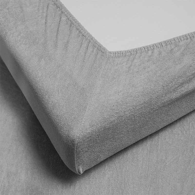 Dekbed Discounter Topper Hoeslaken - Badstof - Lichtgrijs