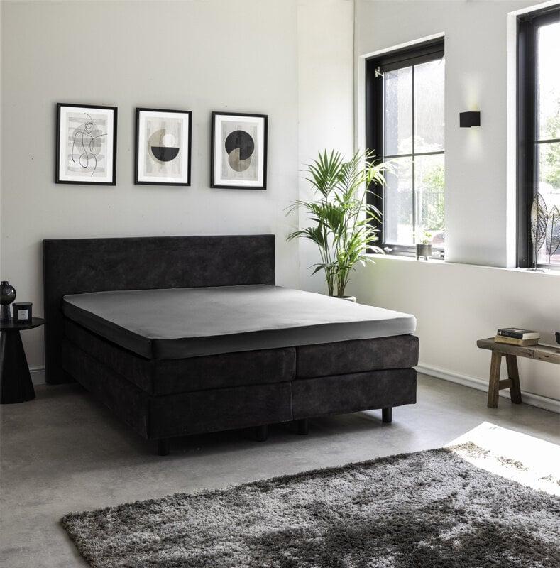 Dekbed Discounter Topper Hoeslaken - Egyptisch Katoen Stretch - Grijs