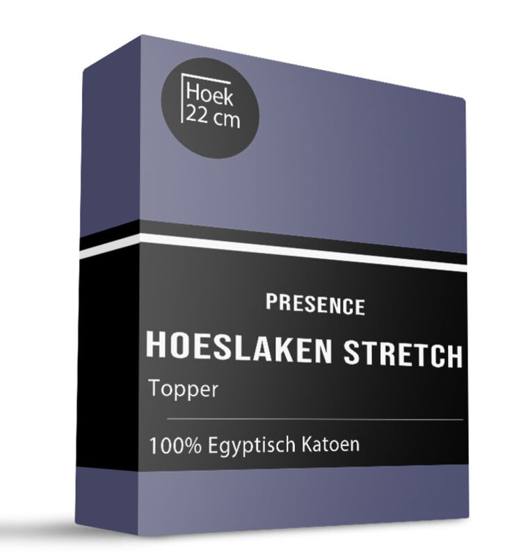 dekbed discounter Topper Hoeslaken - Egyptisch Katoen Stretch - Navy