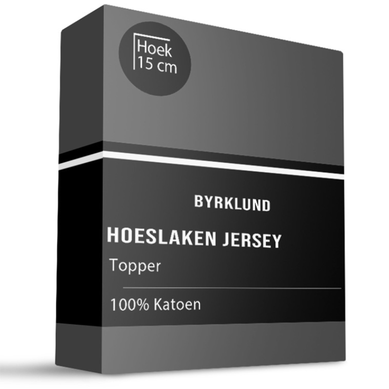 dekbed discounter Topper Hoeslaken - Jersey Katoen Stretch - Antraciet