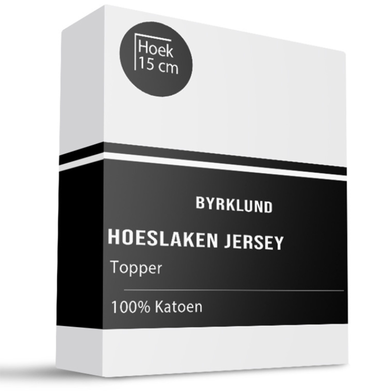dekbed discounter Topper Hoeslaken - Jersey Katoen Stretch - Wit