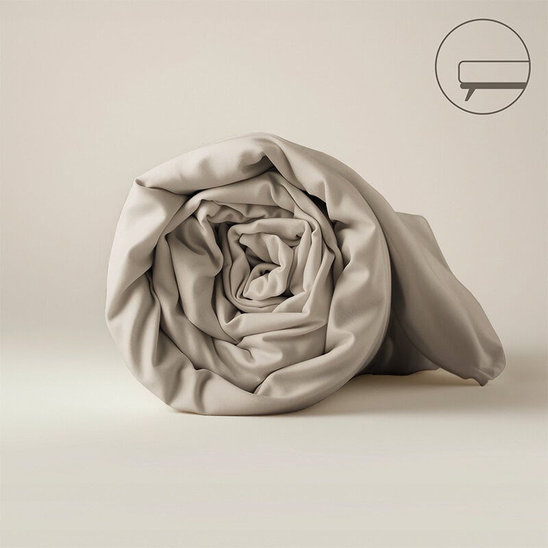 Dekbed Discounter Topper Hoeslaken - Katoen Flanel - Taupe