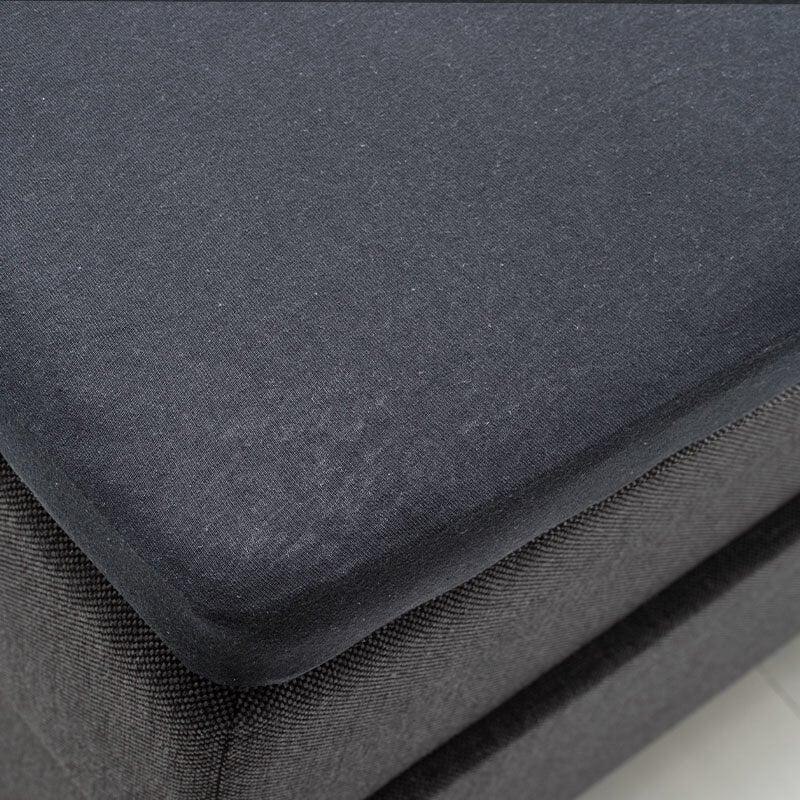 Dekbed Discounter Topper Hoeslaken - Katoen Jersey Stretch - Antraciet