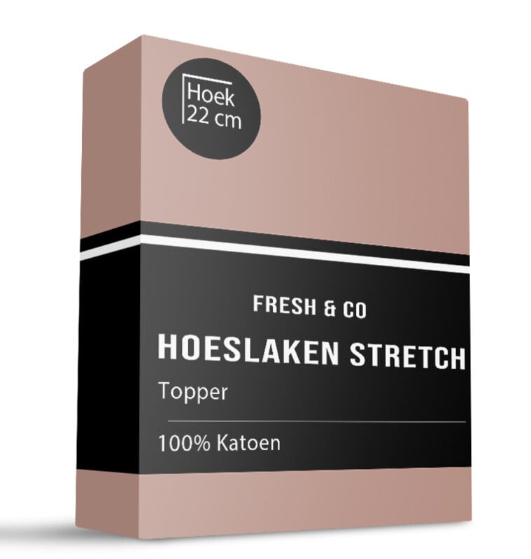 dekbed discounter Topper Hoeslaken - Katoen Jersey Stretch - Terra