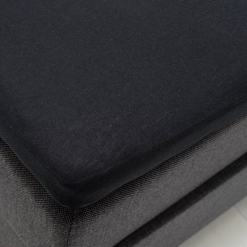 Dekbed Discounter Topper Hoeslaken - Katoen Jersey Stretch - Zwart