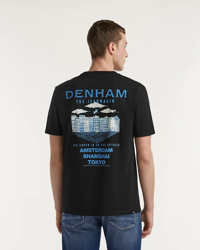 denham AMSTERDAM SKYLINE TEE Heavy Core Jersey - Regular Fit