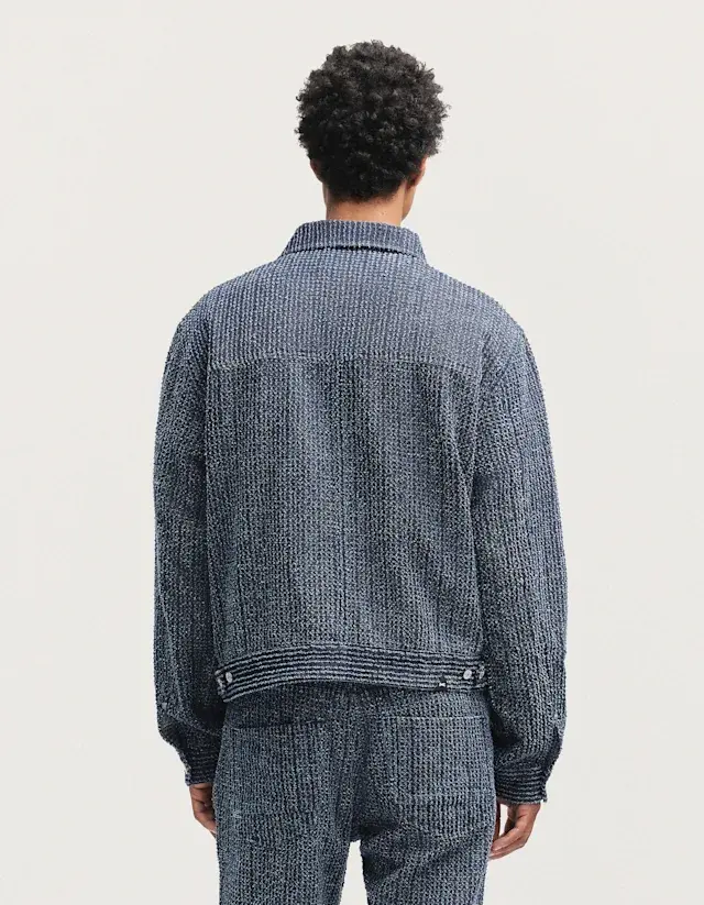 Denham CHESTER JACKET Structured Bouclé Denim - Boxy Fit