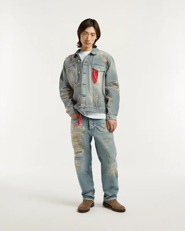 Denham DAGGER Candiani Extreme Repair Selvedge - Relaxed Fit