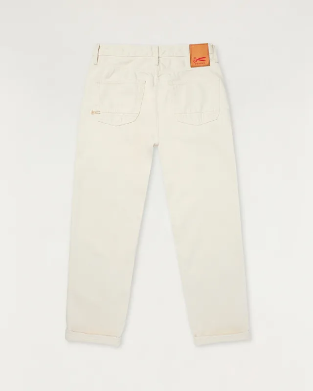 Denham DAGGER S02 Candiani Selvedge Ecru Rip & Repair - Relaxed Fit
