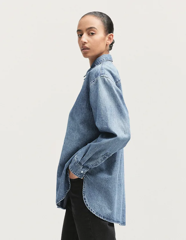 Denham DAHLIA DENIM SHIRT Medium Soft Worn - Oversized Fit