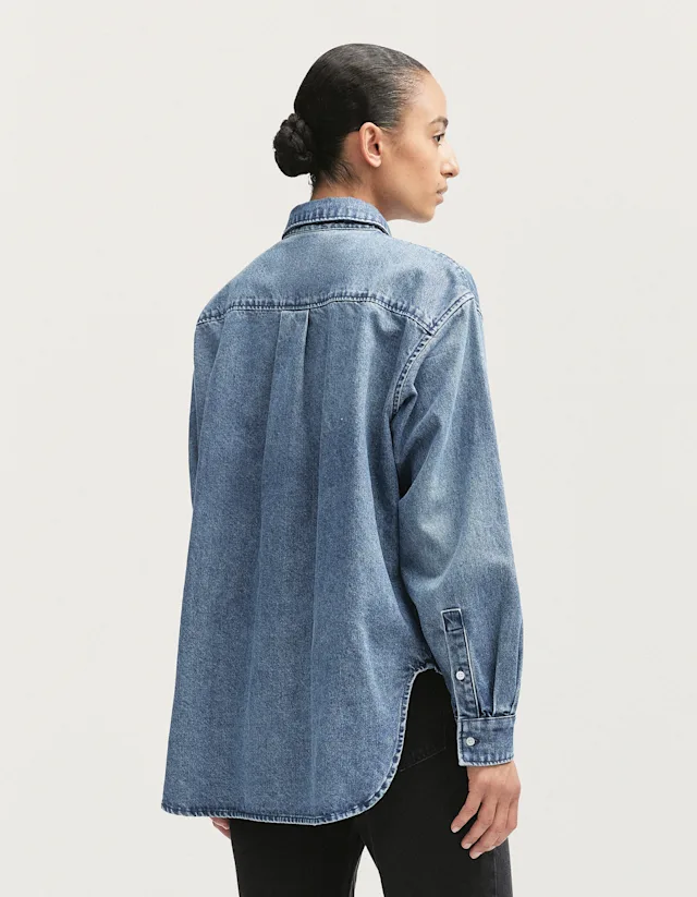 Denham DAHLIA DENIM SHIRT Medium Soft Worn - Oversized Fit