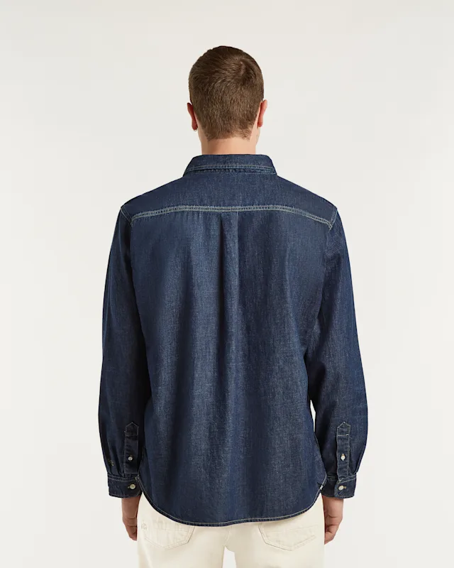Denham BEN SHIRT Vintage Dark Rinse - Classic Fit