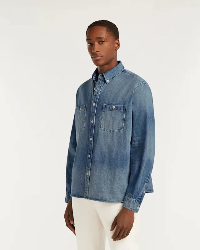 Denham BEN SHIRT Vintage Medium Worn - Classic Fit