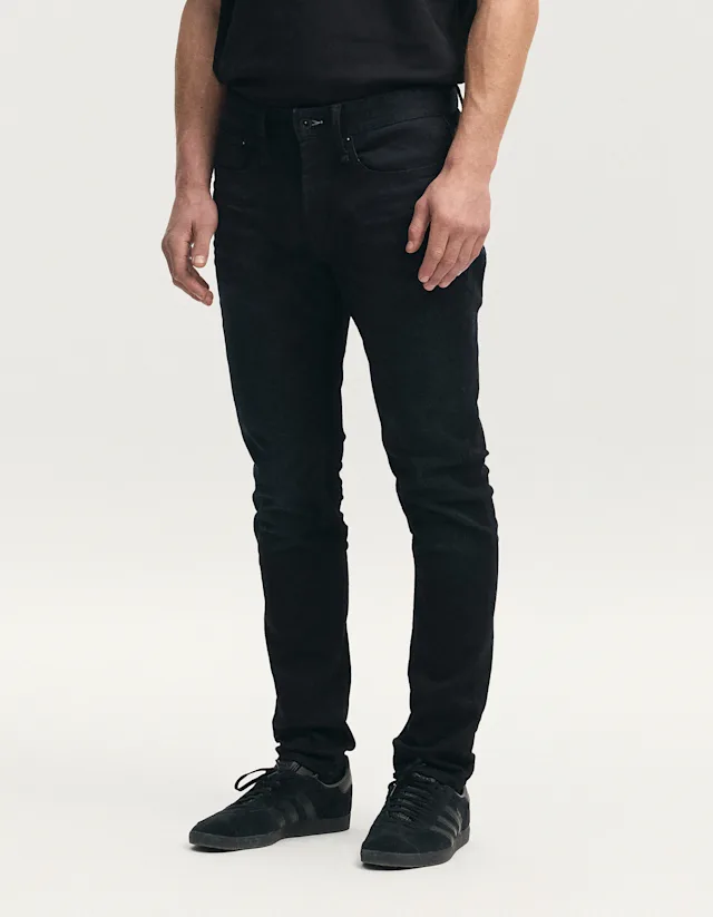 Denham BOLT FREE MOVE Blue Black Clean - Skinny Fit
