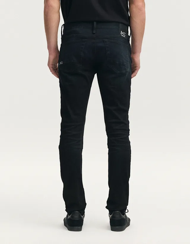 Denham BOLT FREE MOVE Blue Black Clean - Skinny Fit