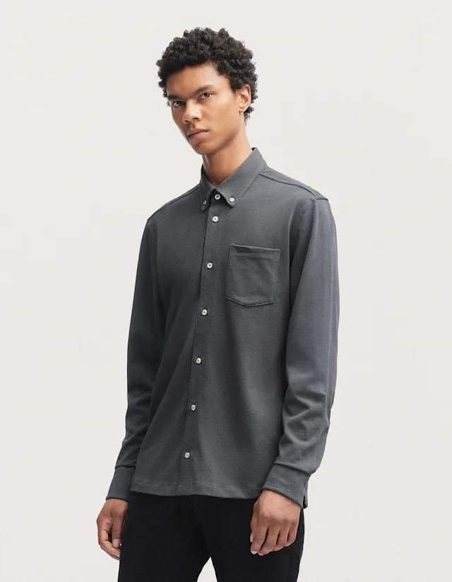 Denham BRIDGE SHIRT Heavy Cotton Jersey - Slim Fit