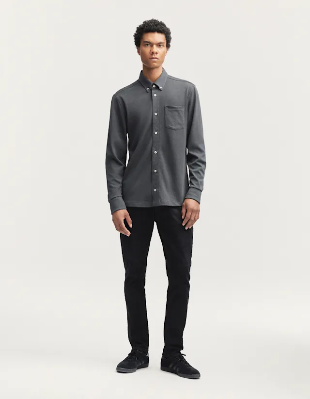 Denham BRIDGE SHIRT Heavy Cotton Jersey - Slim Fit