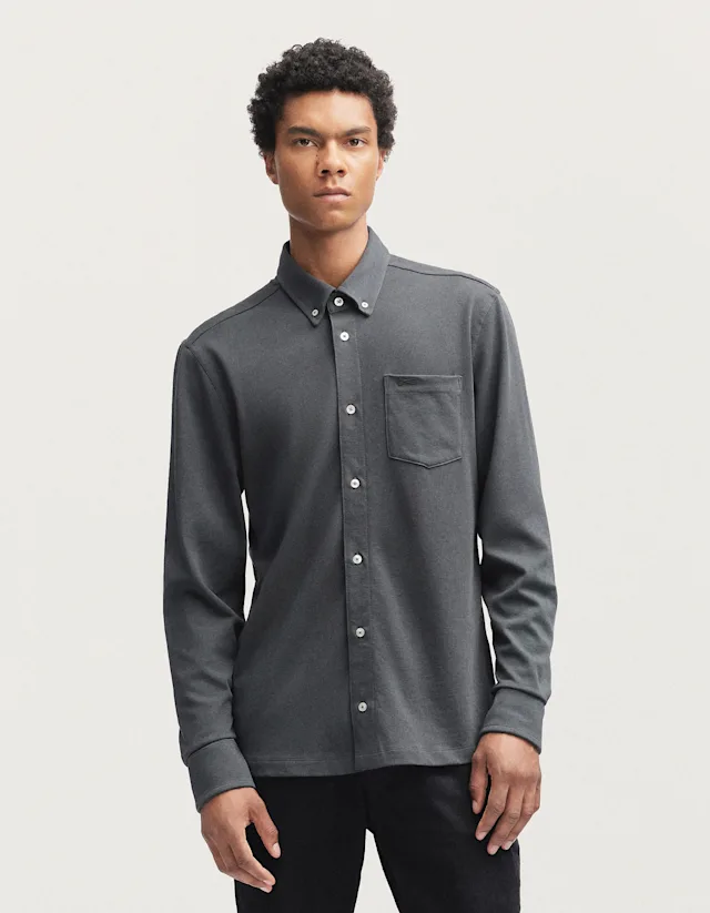 denham BRIDGE SHIRT Heavy Cotton Jersey - Slim Fit