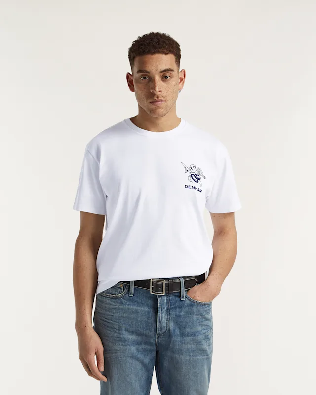 denham CHERUB LOGO TEE Heavy Jersey - Relaxed Fit