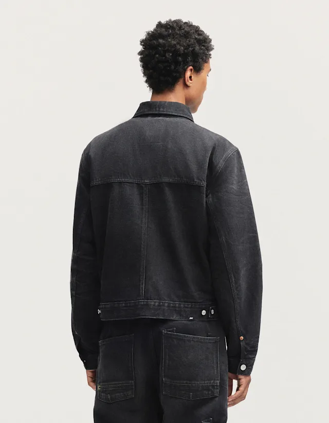 Denham CHESTER JACKET After Dark Black - Relaxed Fit