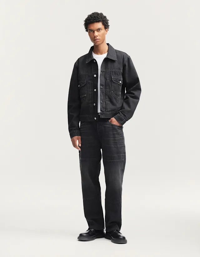 Denham CHESTER JACKET After Dark Black - Relaxed Fit