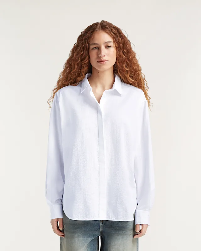 denham DAHLILA SHIRT Seersucker Cotton - Classic Fit