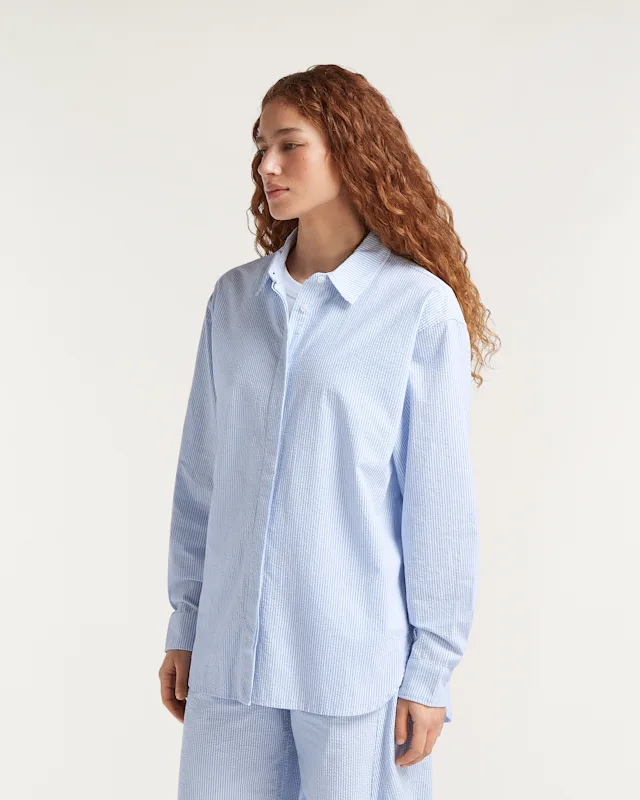 Denham DAHLILA SHIRT Seersucker Stripe - Classic Fit