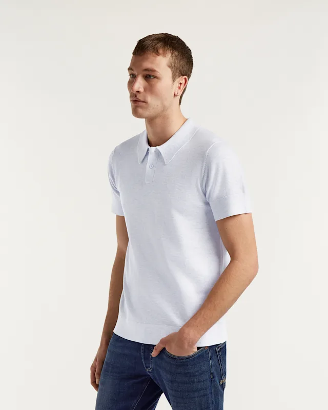Denham EATON POLO Knitted Soft Blend - Regular Fit