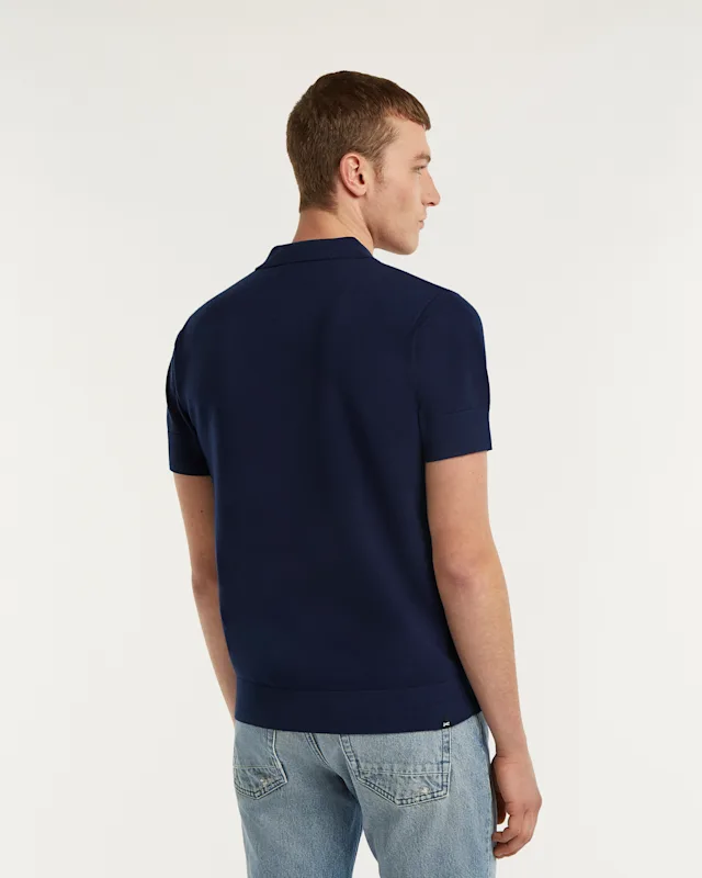 Denham EATON POLO Knitted Soft Blend - Regular Fit