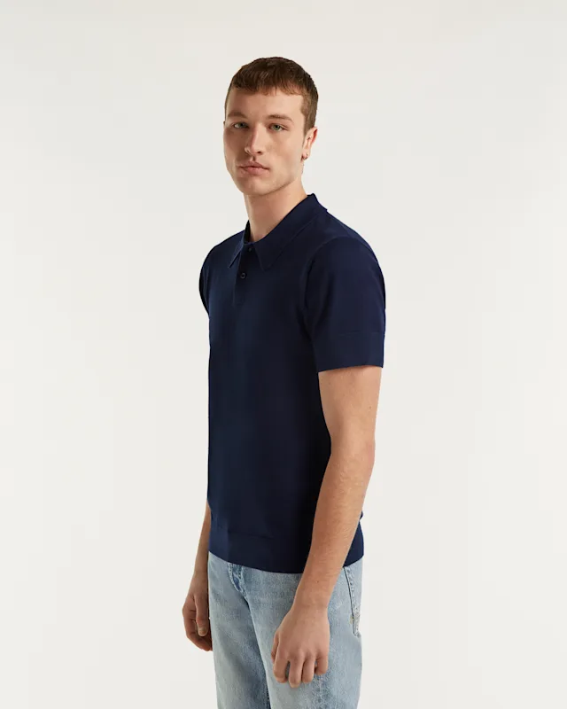 Denham EATON POLO Knitted Soft Blend - Regular Fit