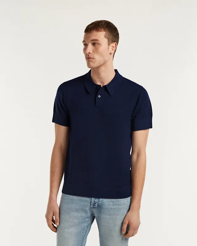 denham EATON POLO Knitted Soft Blend - Regular Fit