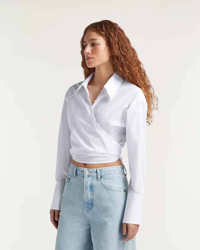 Denham FUMI WRAP TOP Poplin - Regular Fit