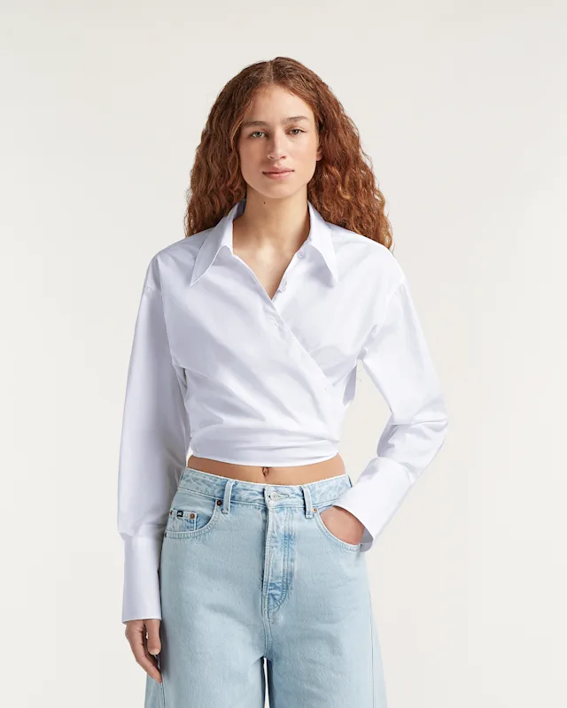 denham FUMI WRAP TOP Poplin - Regular Fit