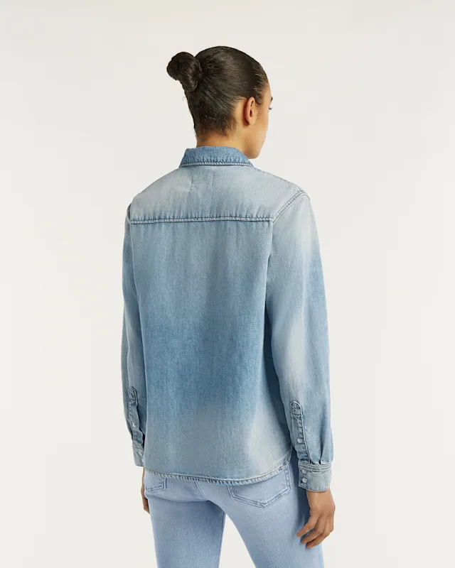 Denham HANA SHIRT Light Worn Repair - Regular Fit