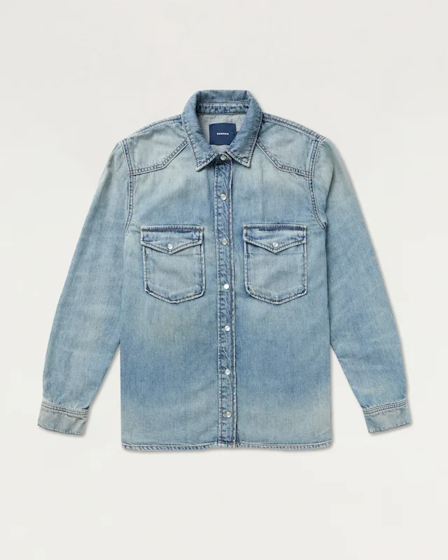Denham HANA SHIRT Light Worn Repair - Regular Fit