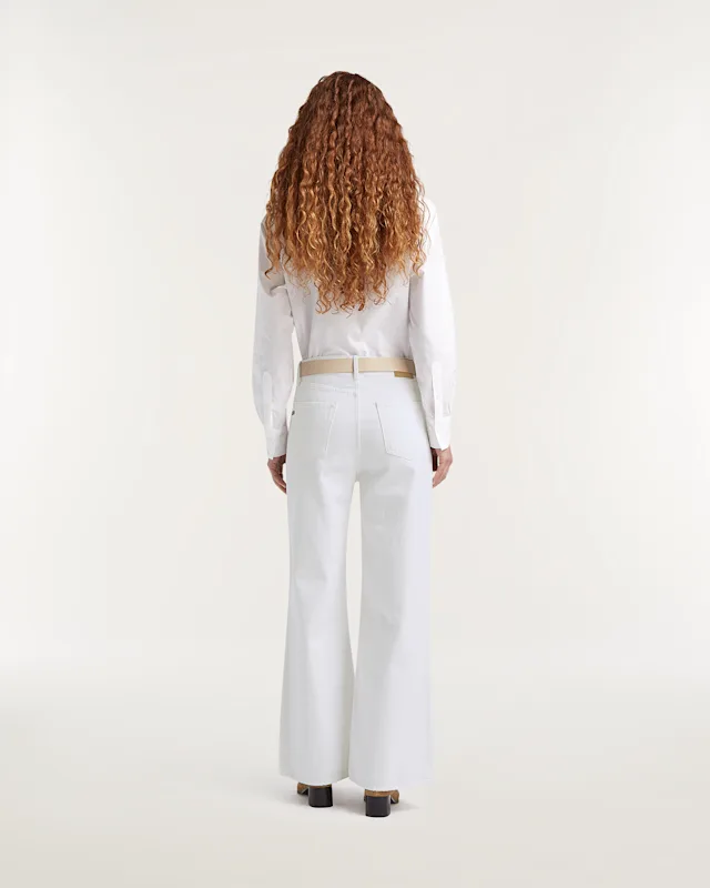 Denham IZZY Candiani Rigid White Denim - Wide Fit