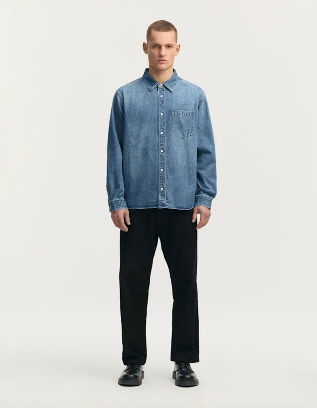 denham KORYU CHINO Onyx Black - Relaxed Fit