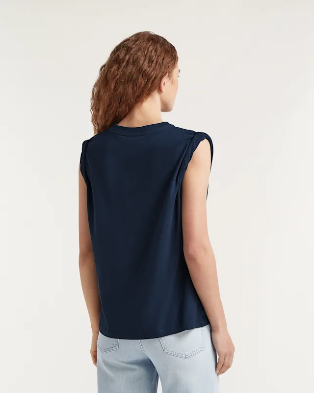 Denham KURA MUSCLE TANK Cotton Linen - Regular Fit