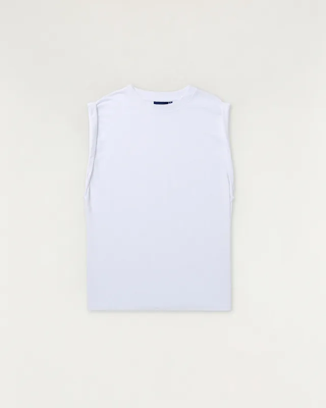 Denham KURA MUSCLE TANK Cotton Linen - Regular Fit