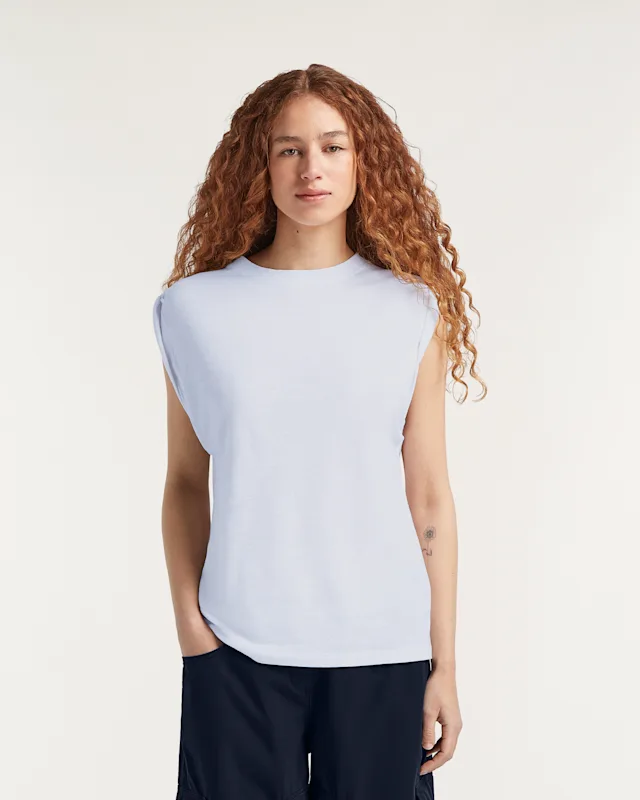 denham KURA MUSCLE TANK Cotton Linen - Regular Fit